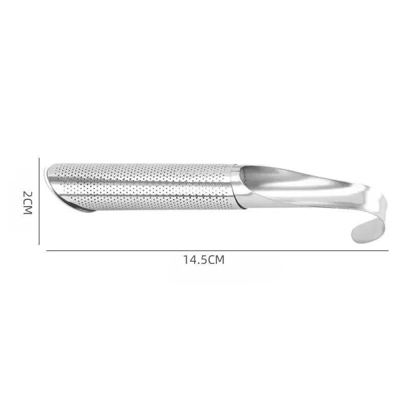 Stainless Steel Tea Infuser Pipe – Curved Handle Filter