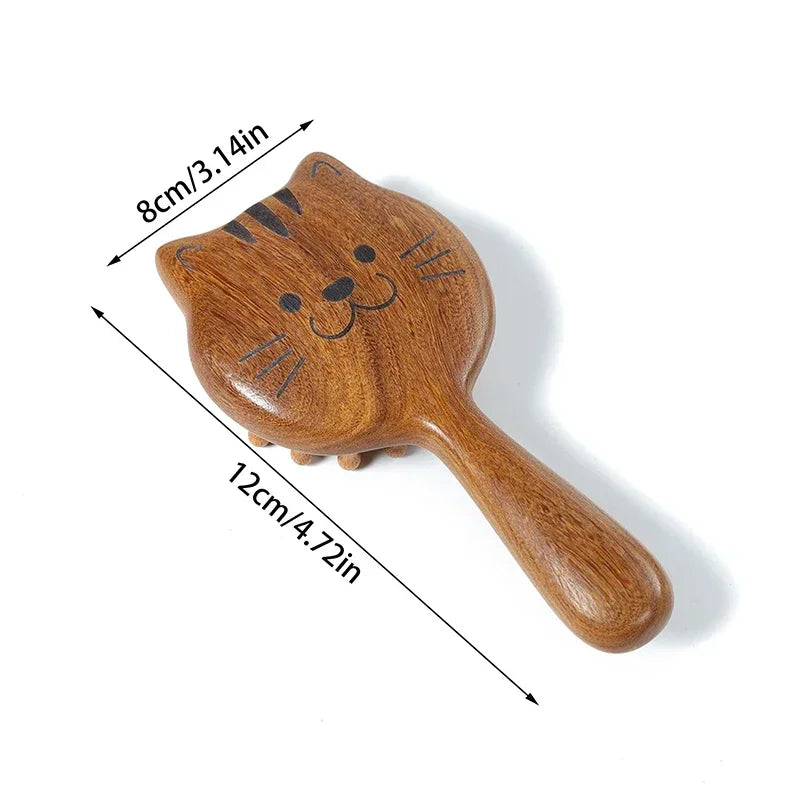 Sandalwood Scalp Massage Comb – Wide Tooth Wooden Comb for Hair & Body Massage