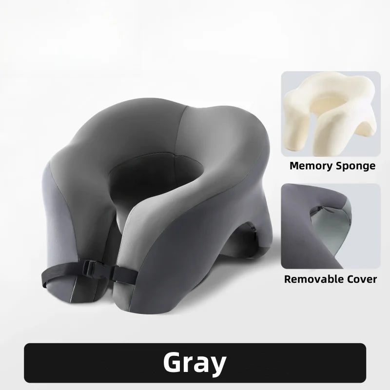 U-Shaped Memory Foam Travel Neck Pillow – Ergonomic Support for Plane, Car & Office