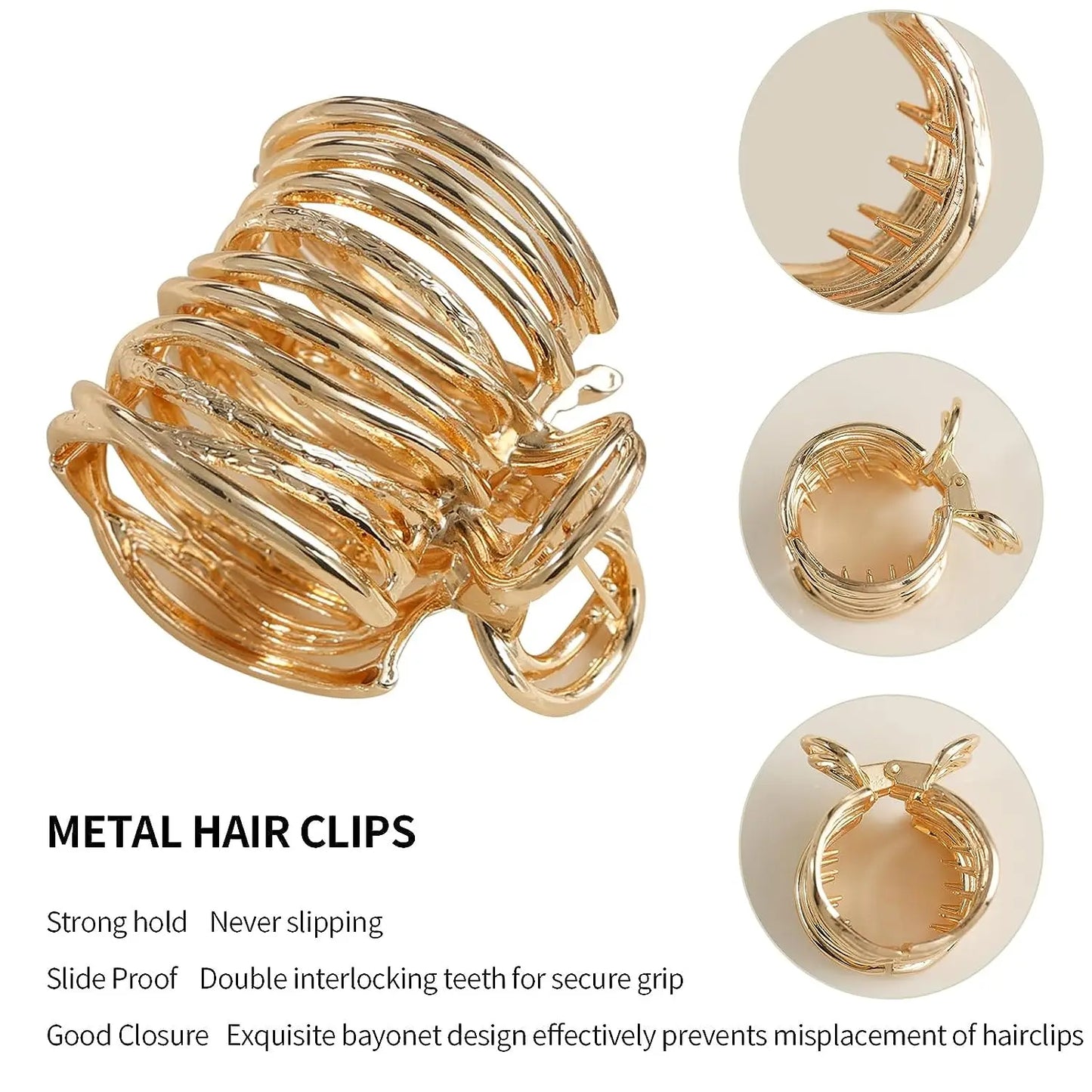 Geometric Hollow Metal Hair Claw Clip