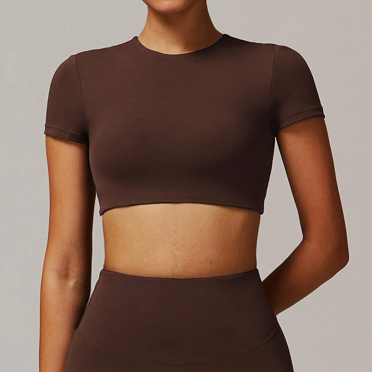 Women’s Backless Short Sleeve Yoga Top – Quick Dry Push-Up Gym T-Shirt