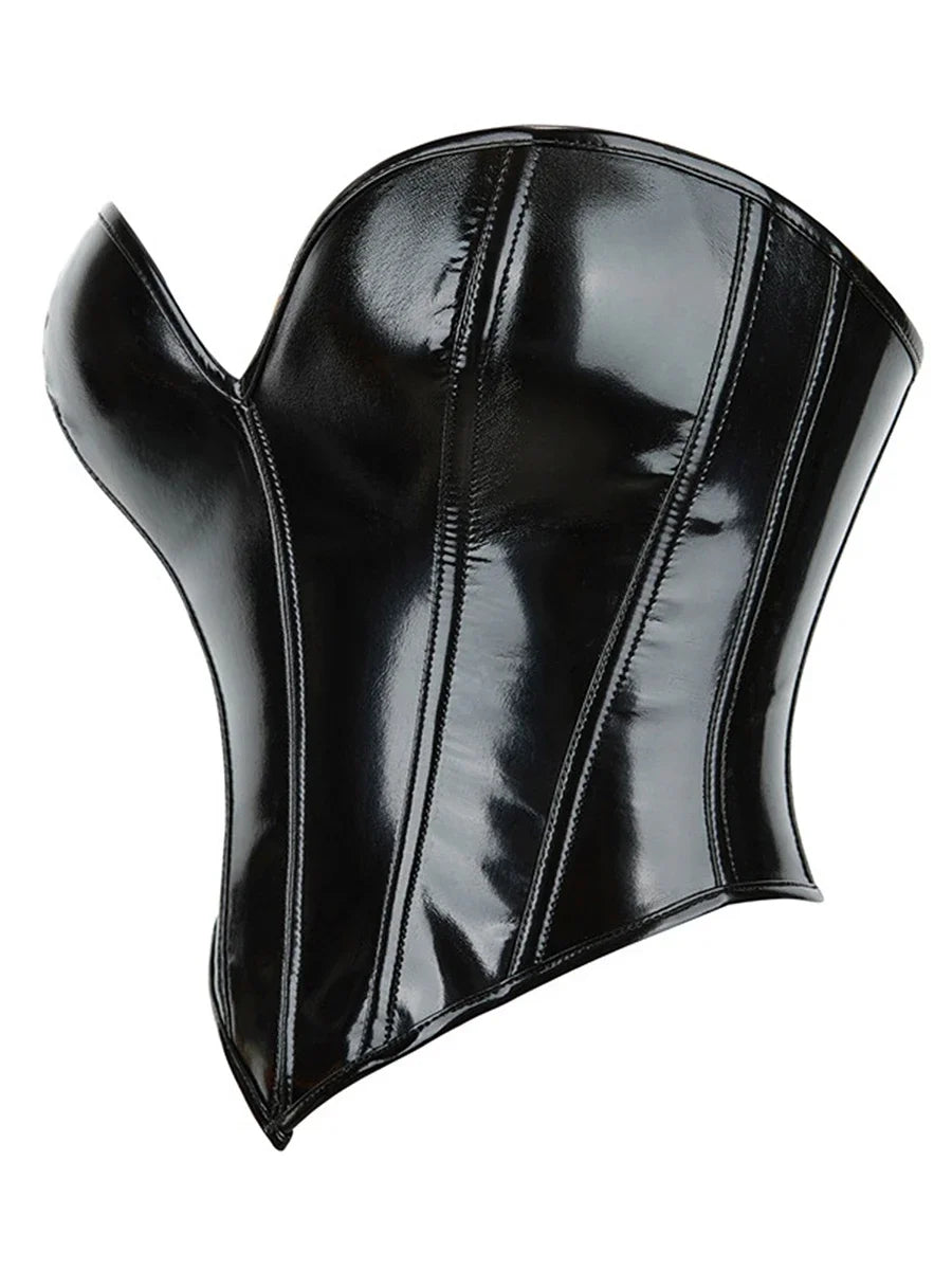 PU Leather Corset Bustier Top