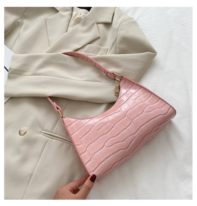 Classic Shoulder Bag for Women – Sleek Shiny PU Leather Tote