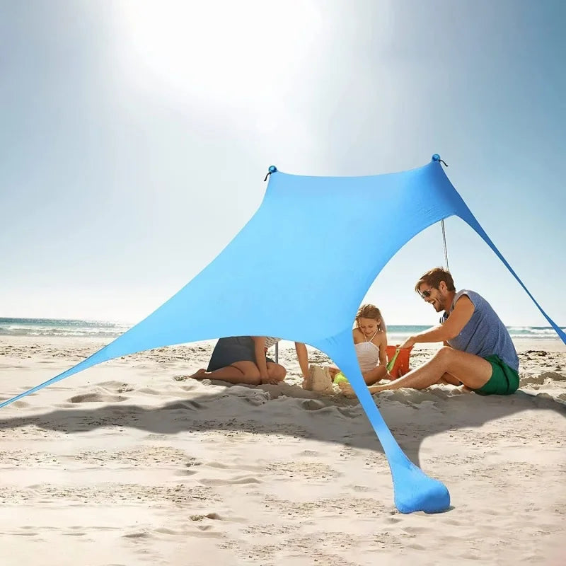 Portable Beach Tent – UV Protection Sunshade for 3-4 People