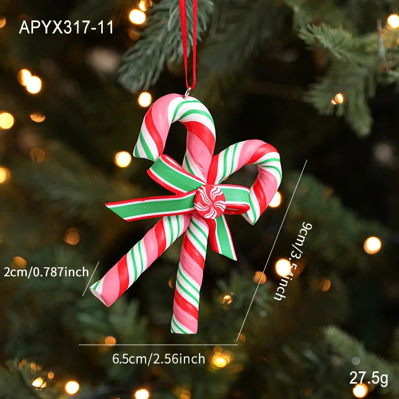 Christmas Candy Cane Ornament – Glitter Hanging Holiday Decoration