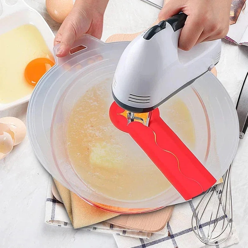 Anti-Splash Silicone Mixing Bowl Cover with Mixer Slot