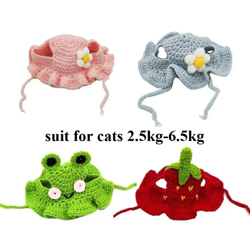 Cute Crochet Hat for Cats and Puppies