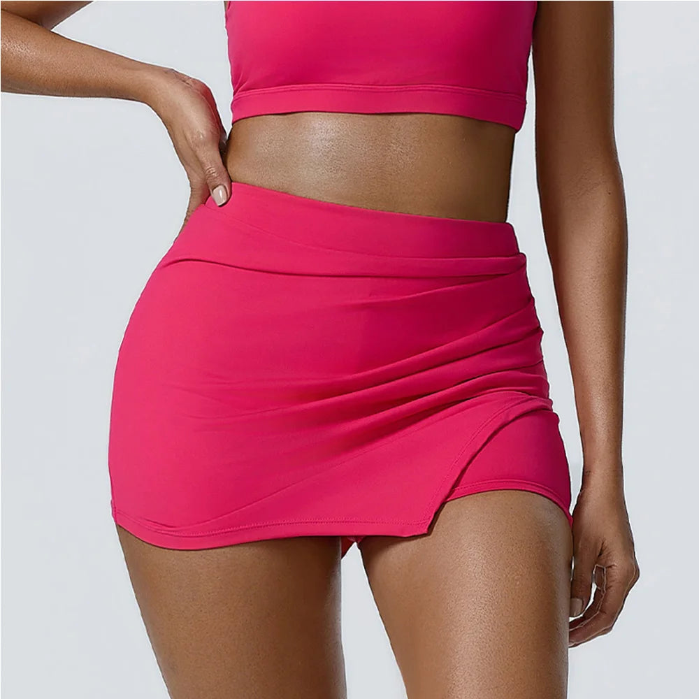 High-Waist Push-Up Sports Skirt Shorts – Multi Colors