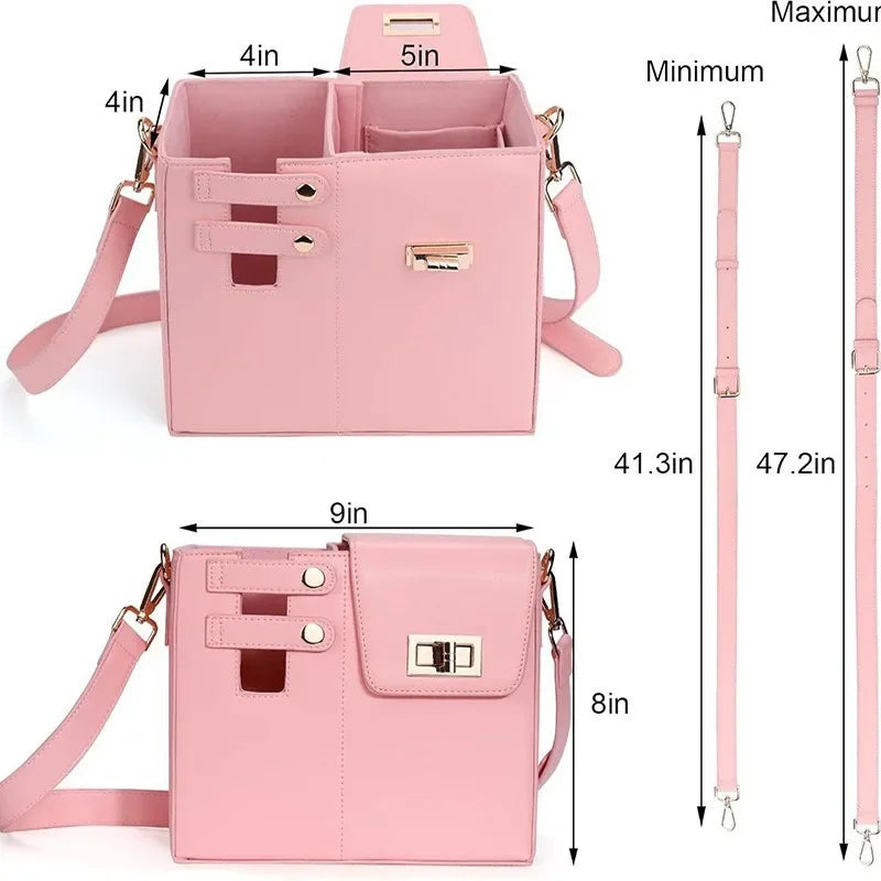 Stylish Square Crossbody Bag with Water Bottle Holder