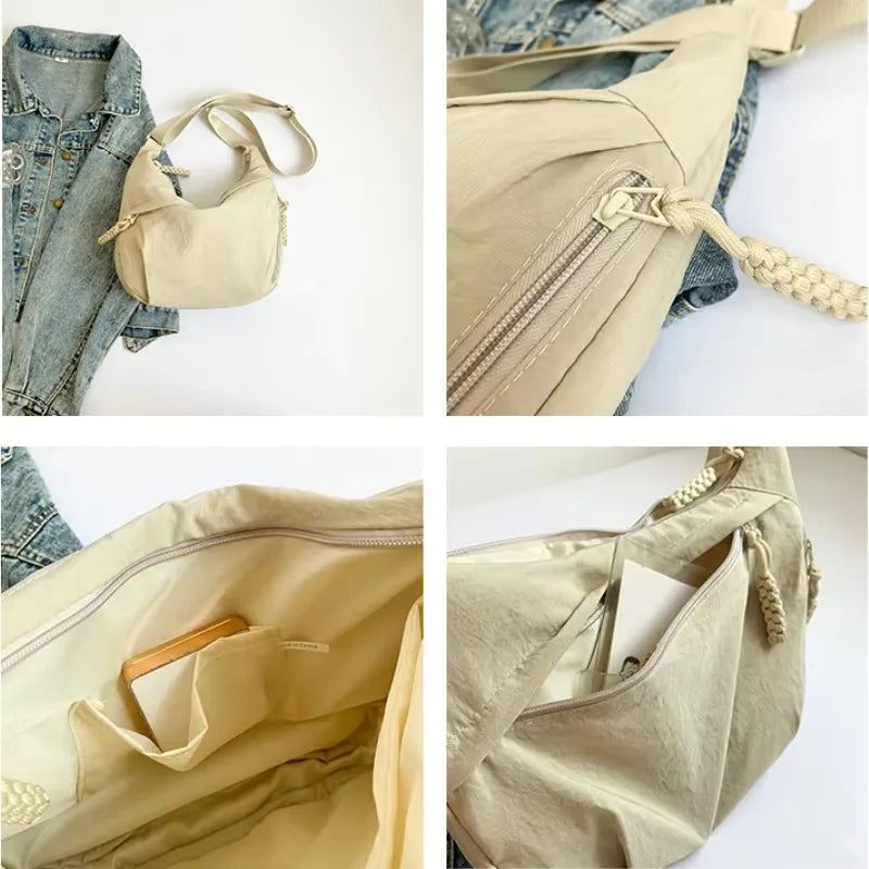 Casual Nylon Shoulder Bag for Women – Large Capacity Everyday Crossbody
