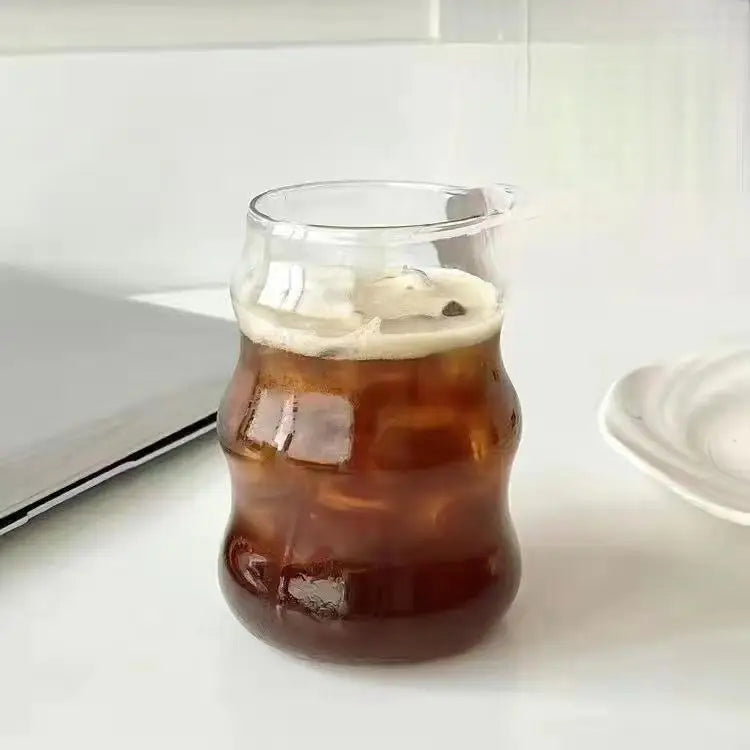 Modern Ribbed Glass Cup – Various Designs