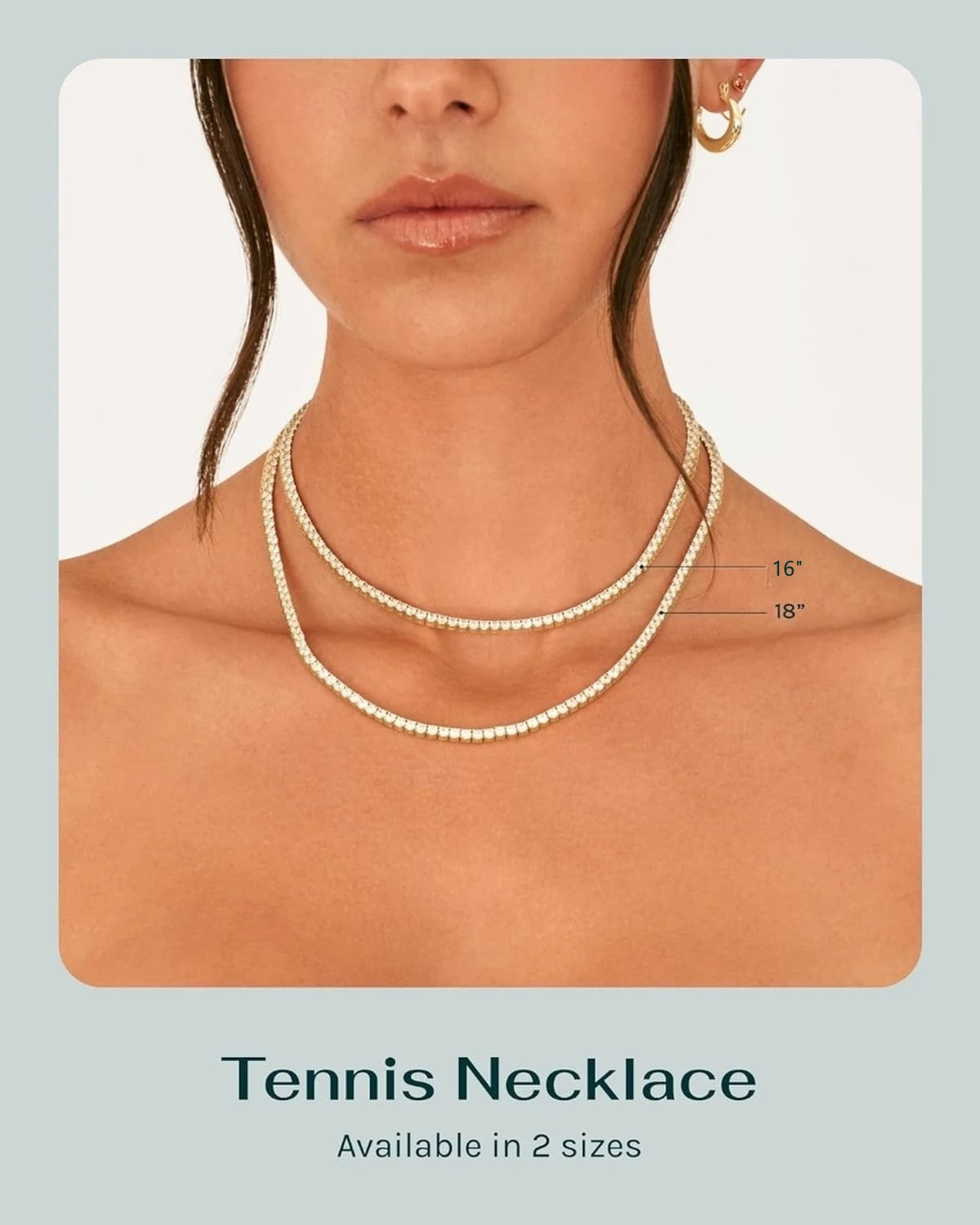 4mm Tennis Chain Necklace – Gold & Silver