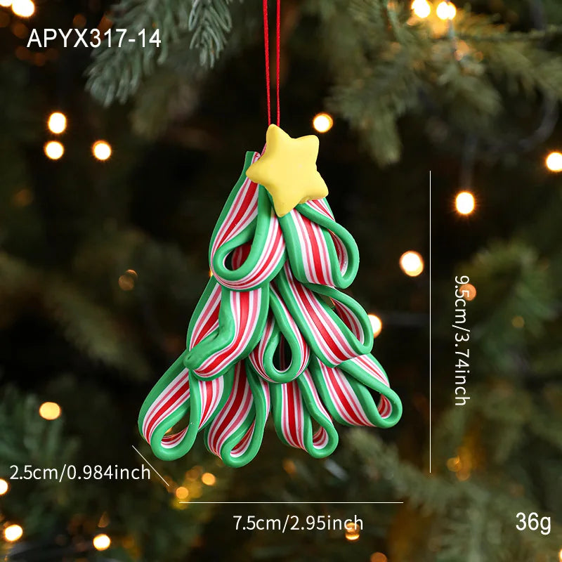 Christmas Candy Cane Ornament – Glitter Hanging Holiday Decoration