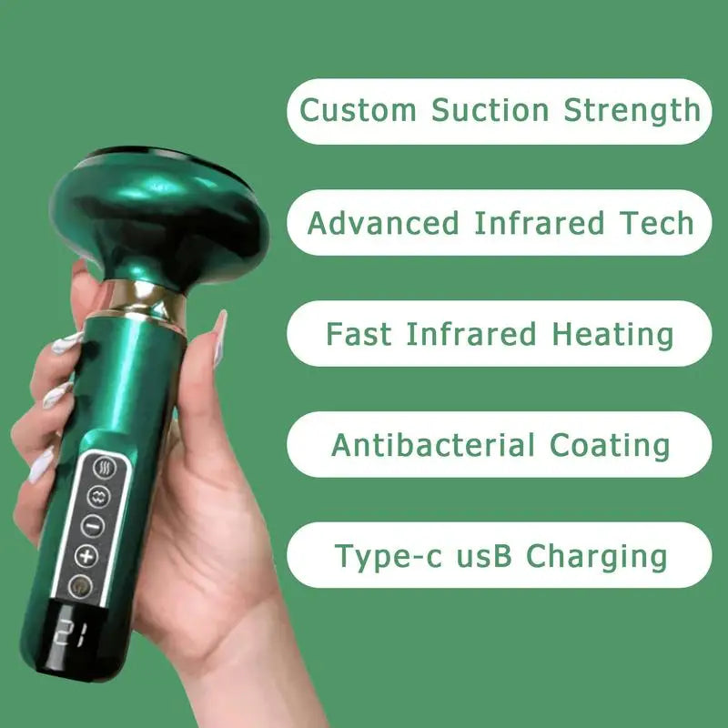 Cellulite Cupping Massager – Handheld Body Shaper with Infrared Heat & Adjustable Suction