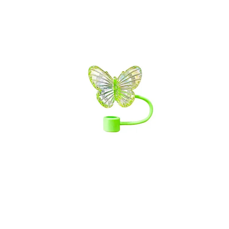 Colorful Butterfly Straw Cap Cover