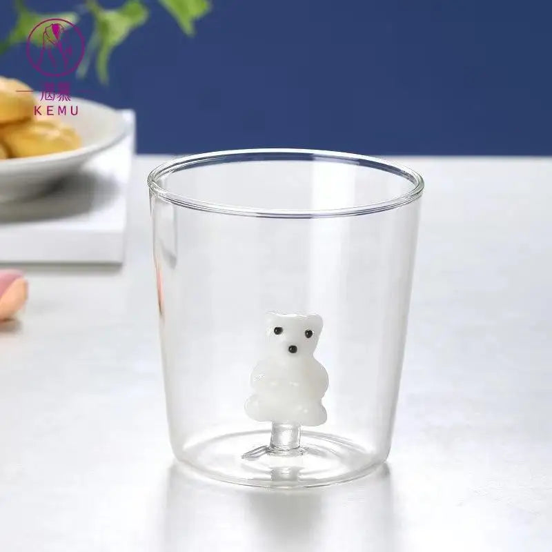 3D Christmas Glass Cup – Festive Tree Design