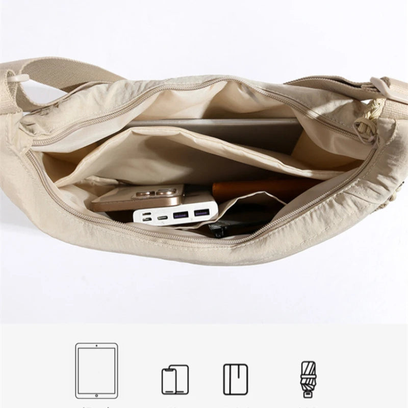 Casual Nylon Shoulder Bag for Women – Large Capacity Everyday Crossbody