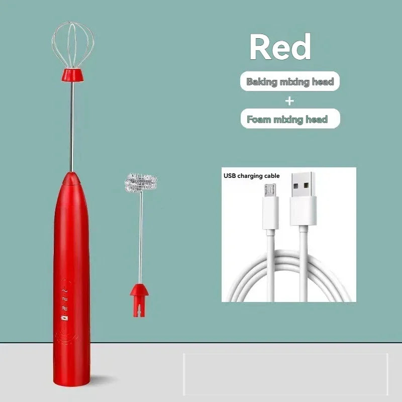 Electric Handheld Milk Frother & Whisk – USB Rechargeable