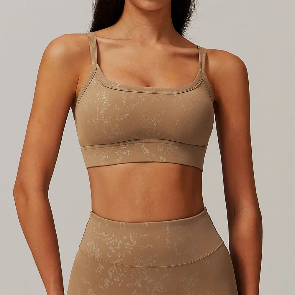 Printed Breathable Sports Bra – Sweat-Absorbing Padded Top for Yoga & Running (Multi Colors)