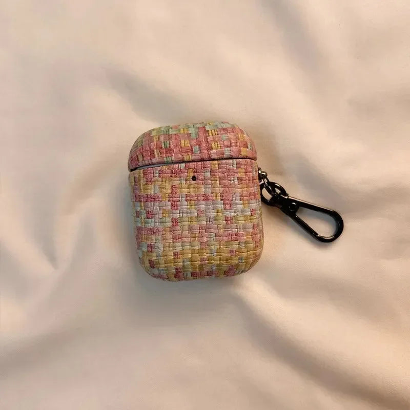 Premium Braided Leather AirPods Case – Handcrafted Elegance