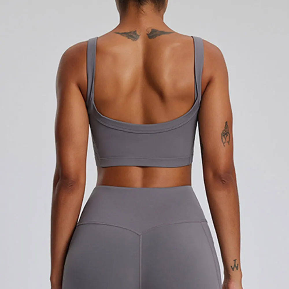 Padded Sports Crop Top – High Support for Yoga & Gym (Multi Colors)