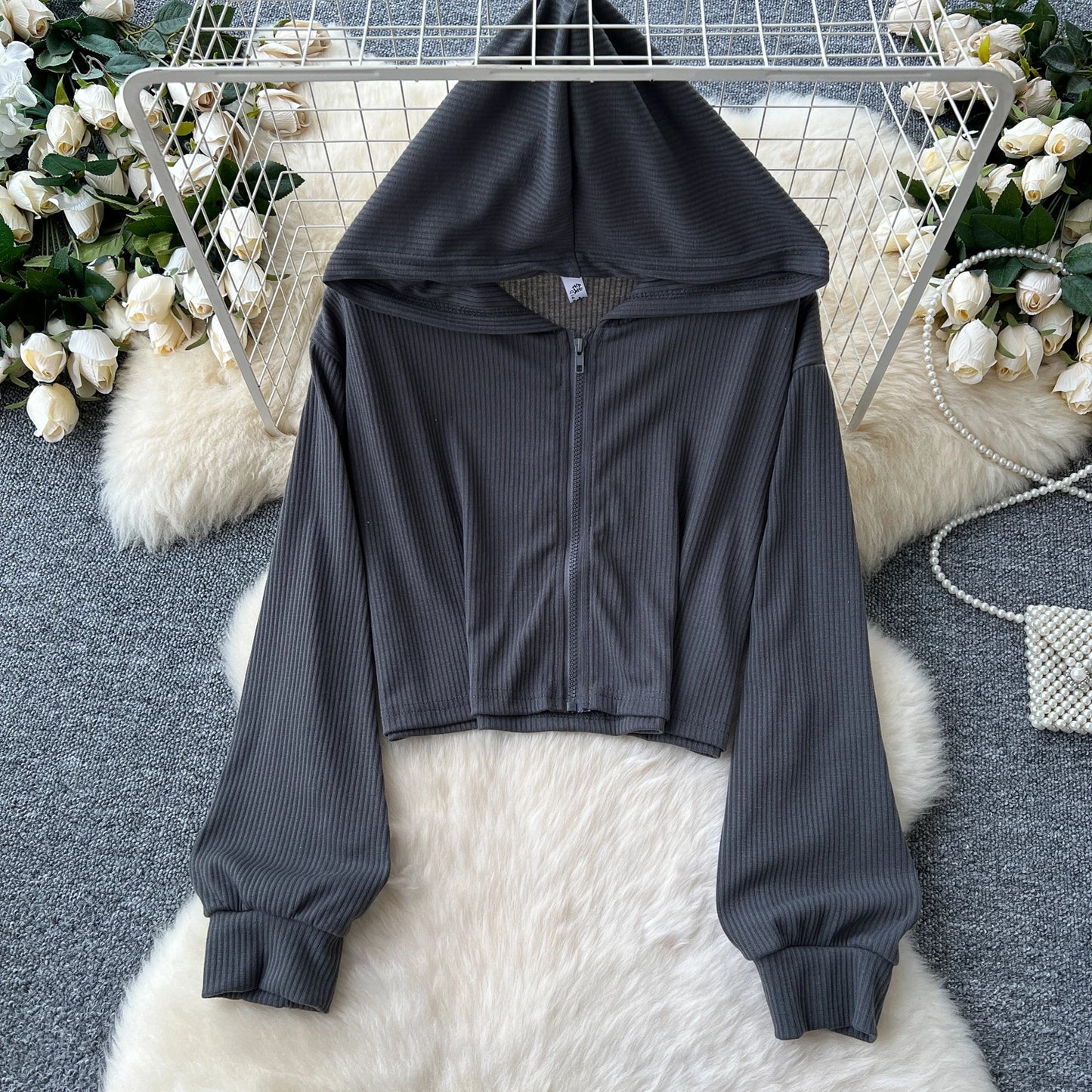 Three-Piece Set – Hoodie + Camisole + Wide Pants