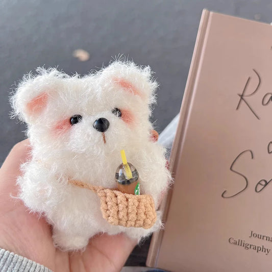 Knitted Teddy Bear AirPods Case – Cozy Handmade Touch