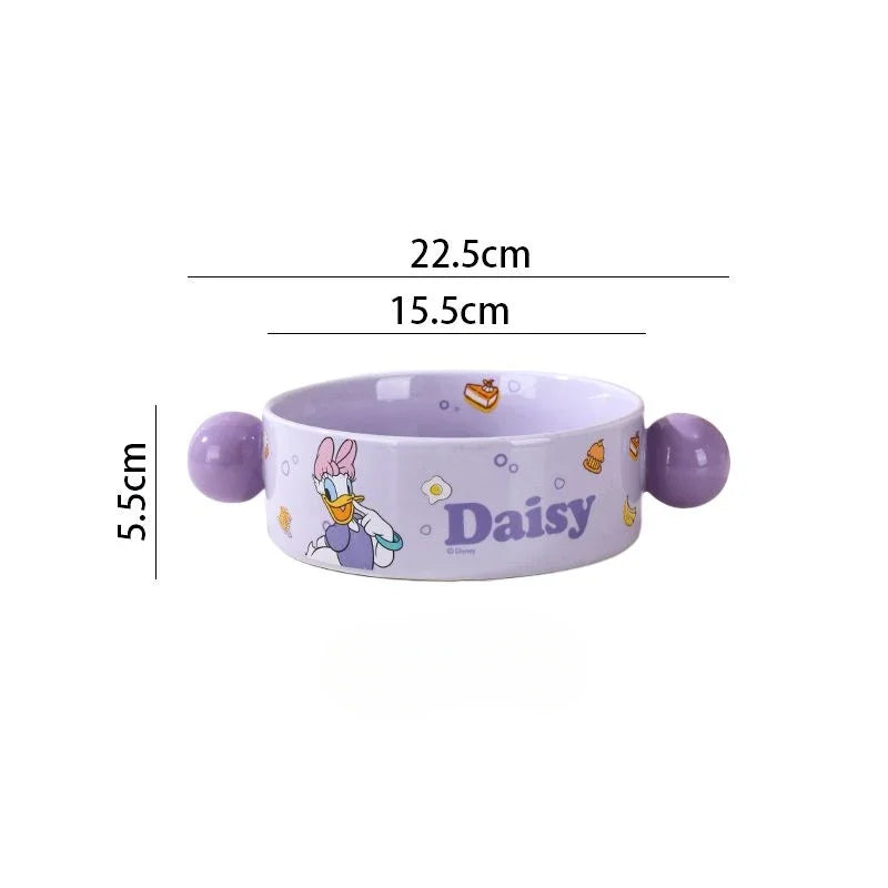 Disney Mickey Minnie Donald Daisy Ceramic Tableware Bowls & Plates Set