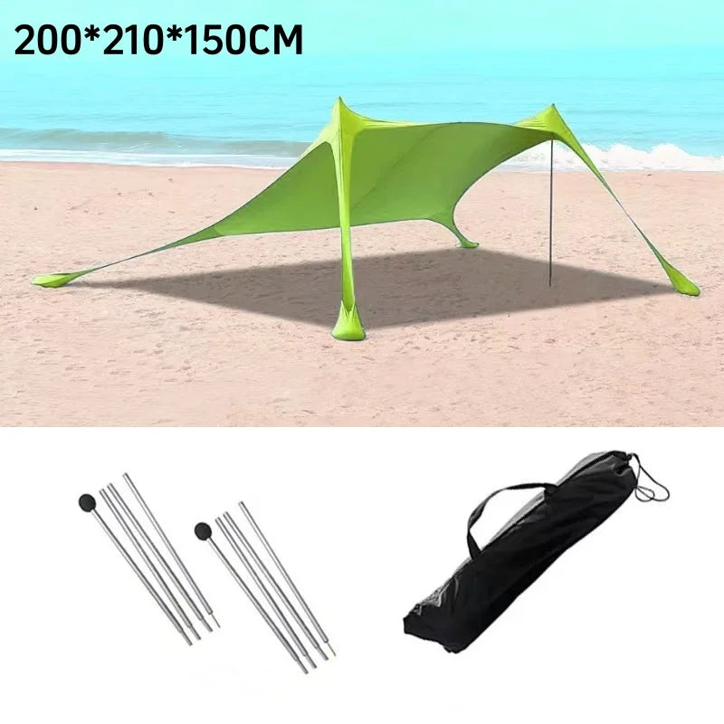 Portable Beach Tent – UV Protection Sunshade for 3-4 People