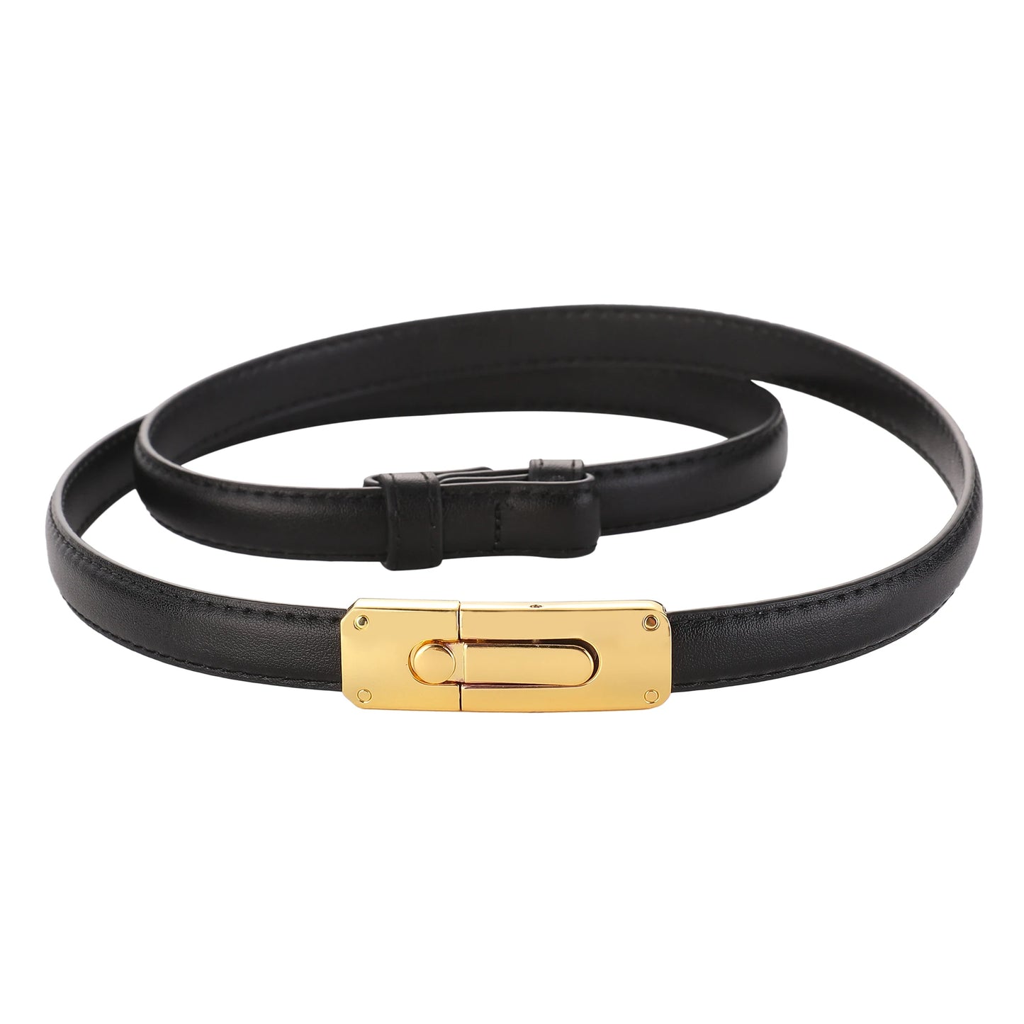 Elegant Thin Leather Adjustable Belt