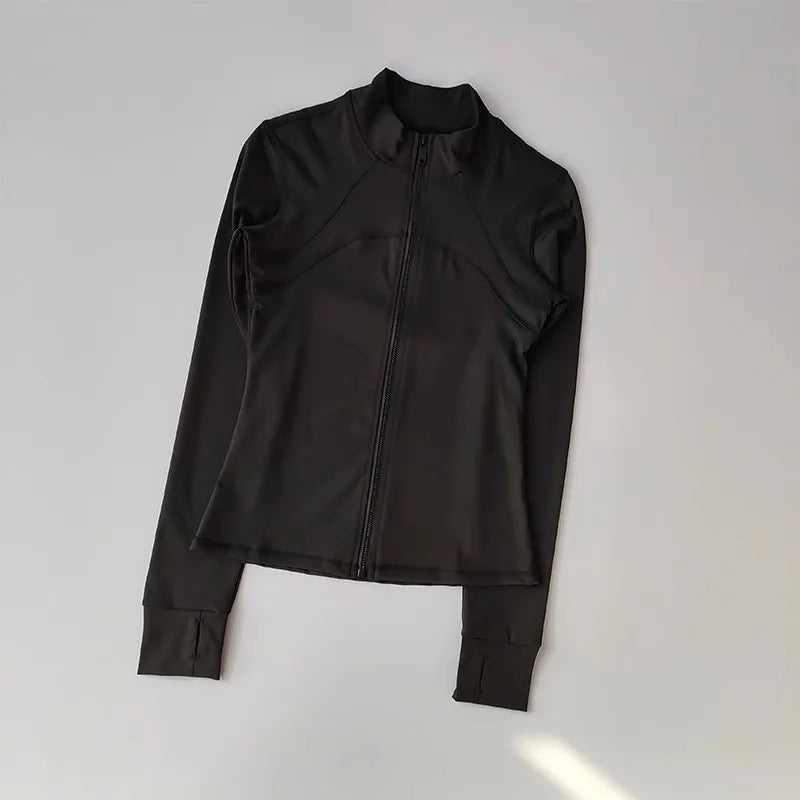 Women’s Quick-Drying Sports Jacket – Long Sleeve Fitness Training Top