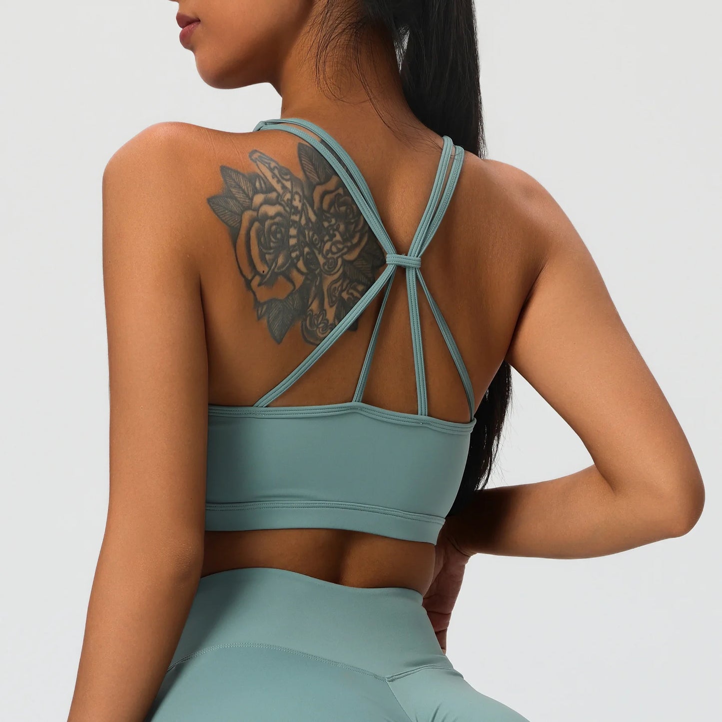 Women’s Cross Back Sports Bra – High Support Fitness Top for Yoga & Gym (Multi Colors)
