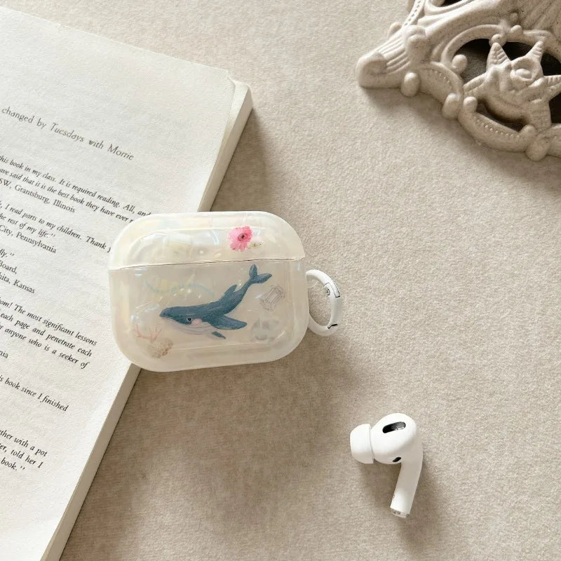 Whale & Shell AirPods Case – Ocean-Inspired Elegance