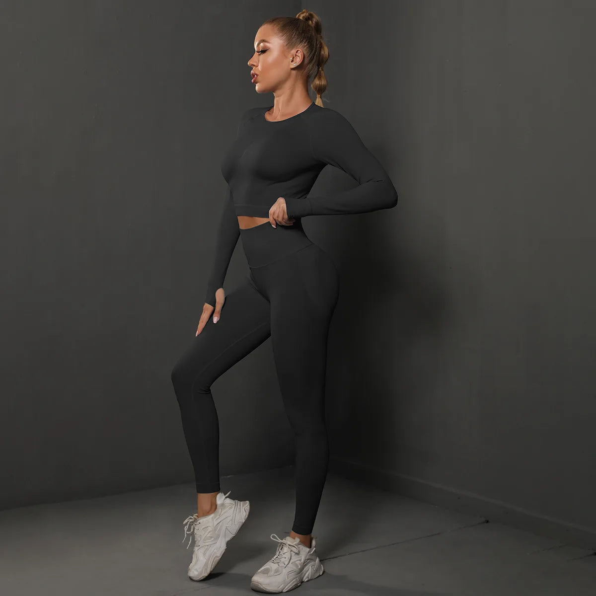 ActiveFit Seamless Gym Set – Long Sleeve