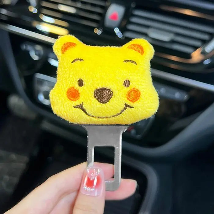 Disney Winnie The Pooh Car Seat Belt Insert Decoration – Cute Interior Bayonet Holder