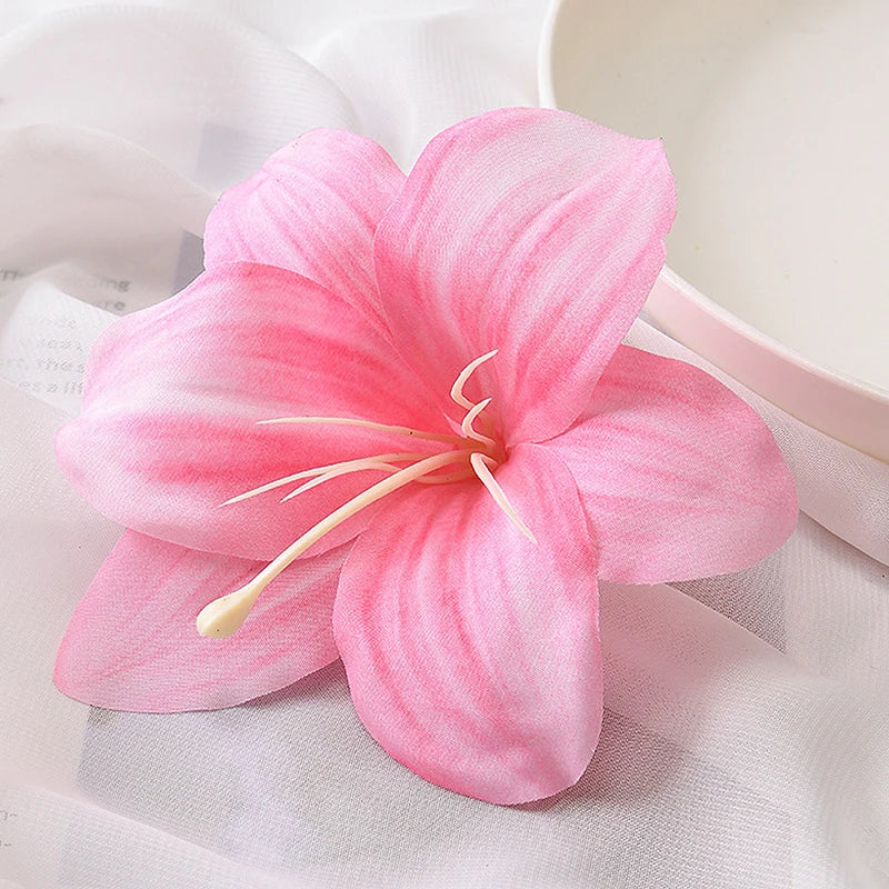 Hawaiian Flower Hair Clip – Plumeria/Hibiscus Summer Hair Accessory