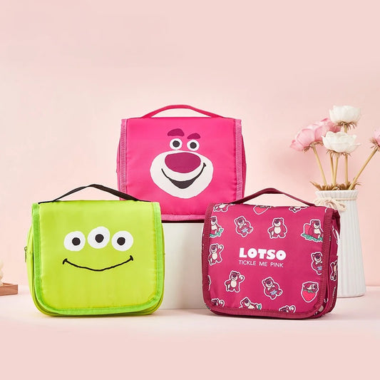 Lotso Cartoon Makeup Bag – Waterproof Travel & Storage Cosmetic Pouch