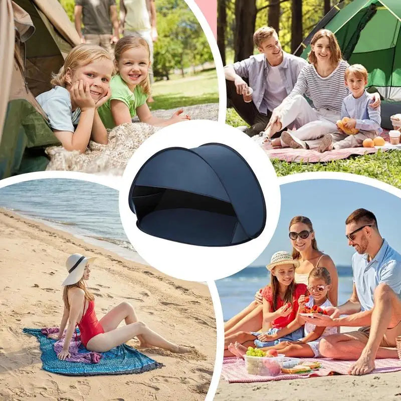 Instant Beach Head Shade Tent – Sun & Wind Protection – Breathable Fabric