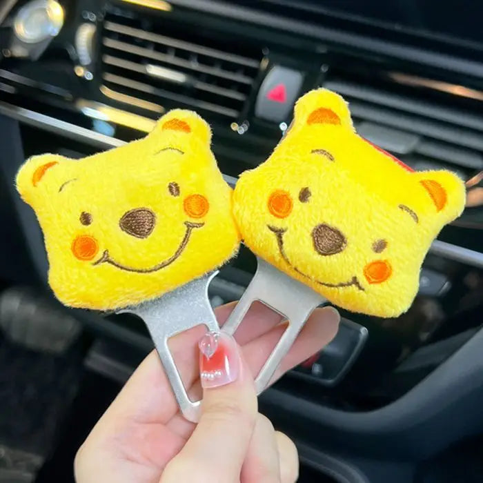 Disney Winnie The Pooh Car Seat Belt Insert Decoration – Cute Interior Bayonet Holder