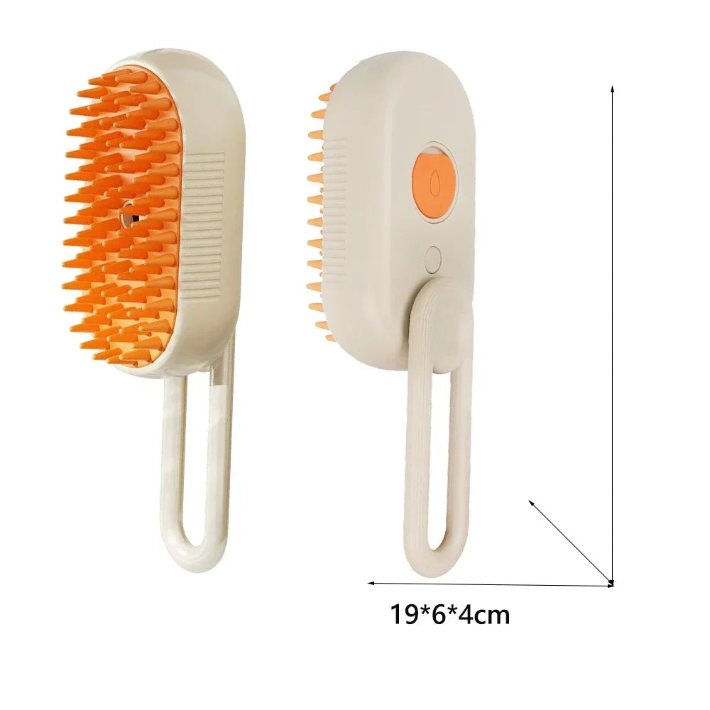 Steam Pet Hair Brush – Gentle Grooming & Massage