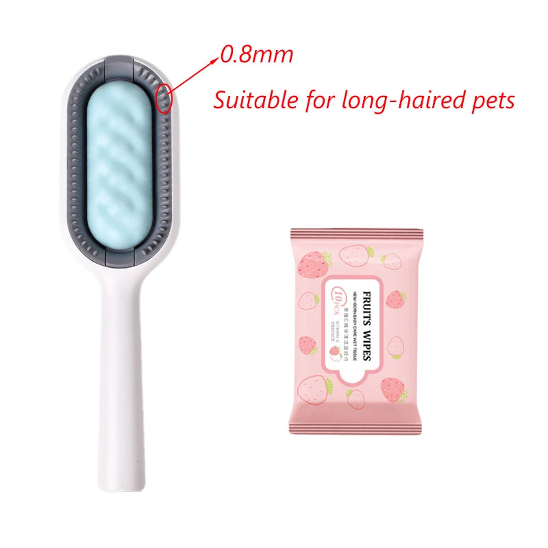 Pet Hair Removal Brush with Wipes – Easy & Efficient Cleaning for Cats & Dogs