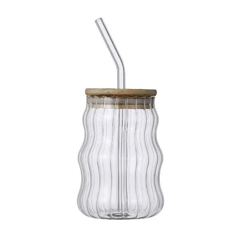 Modern Ribbed Glass Cup – Various Designs