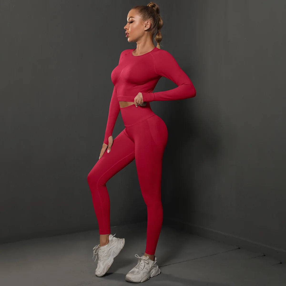 ActiveFit Seamless Gym Set – Long Sleeve