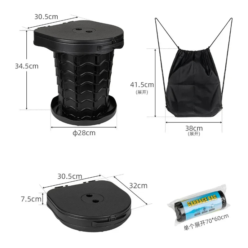 Portable Folding Camping Toilet Seat – Lightweight & Outdoor-Ready