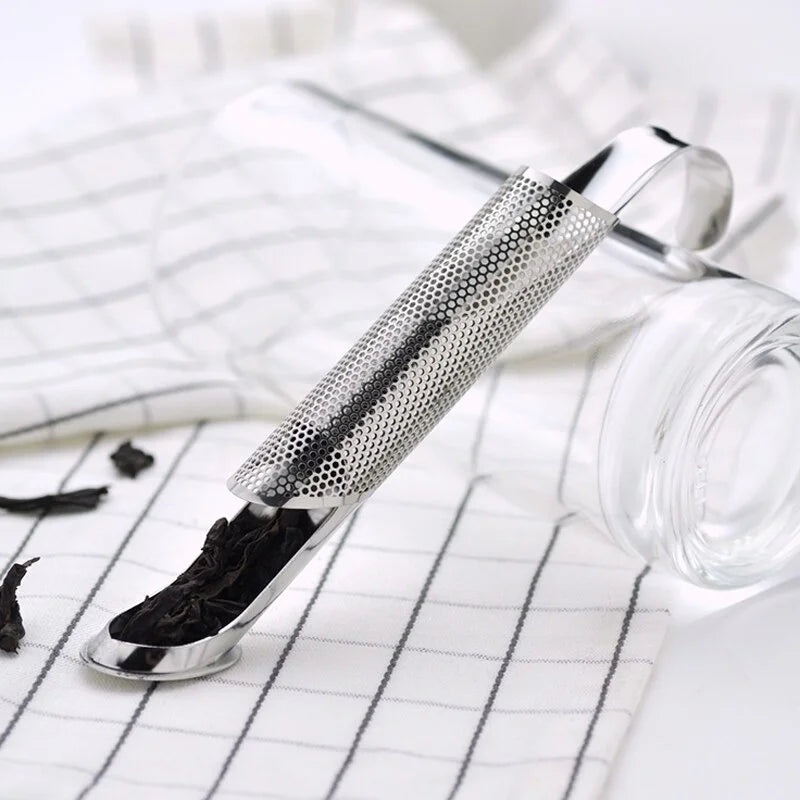 Stainless Steel Tea Infuser Pipe – Curved Handle Filter
