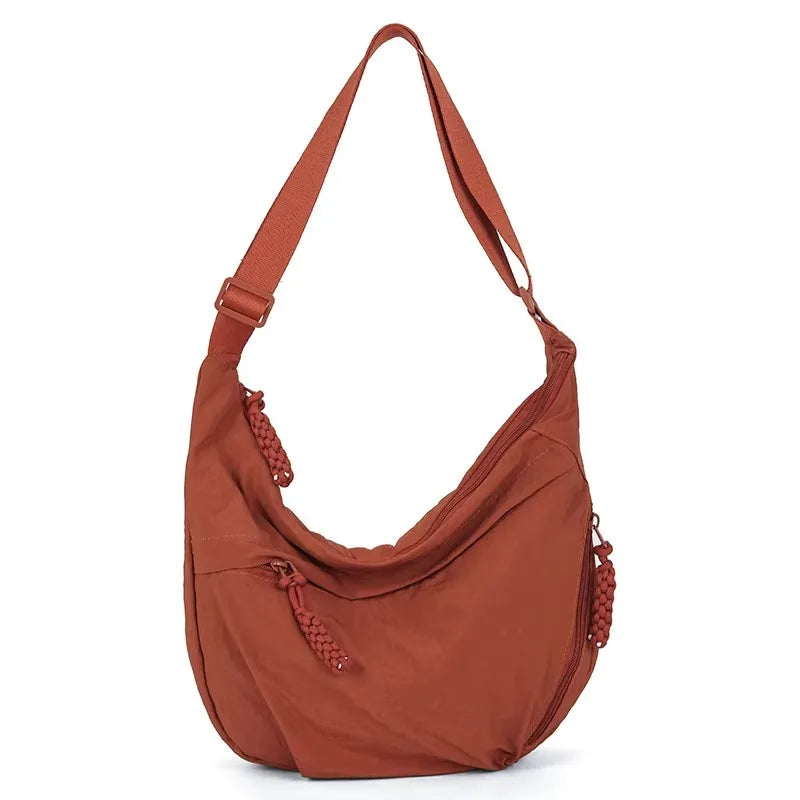 Casual Nylon Shoulder Bag for Women – Large Capacity Everyday Crossbody