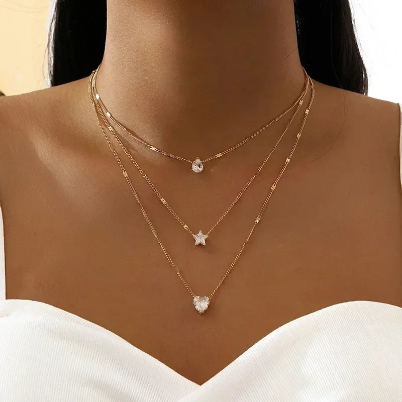 Layered Choker Necklace Set – Multiple Styles