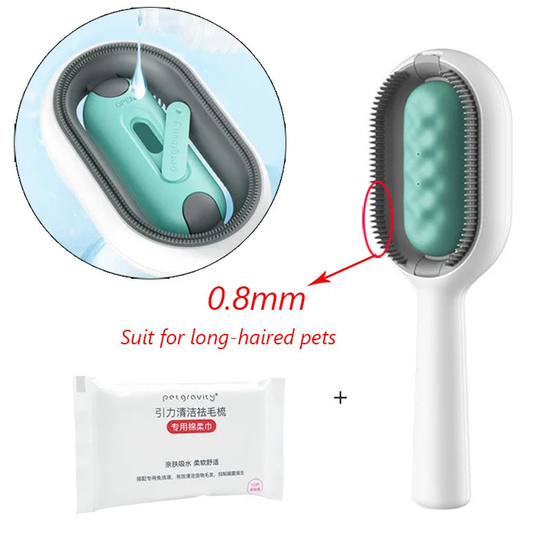 Pet Hair Removal Brush with Wipes – Easy & Efficient Cleaning for Cats & Dogs