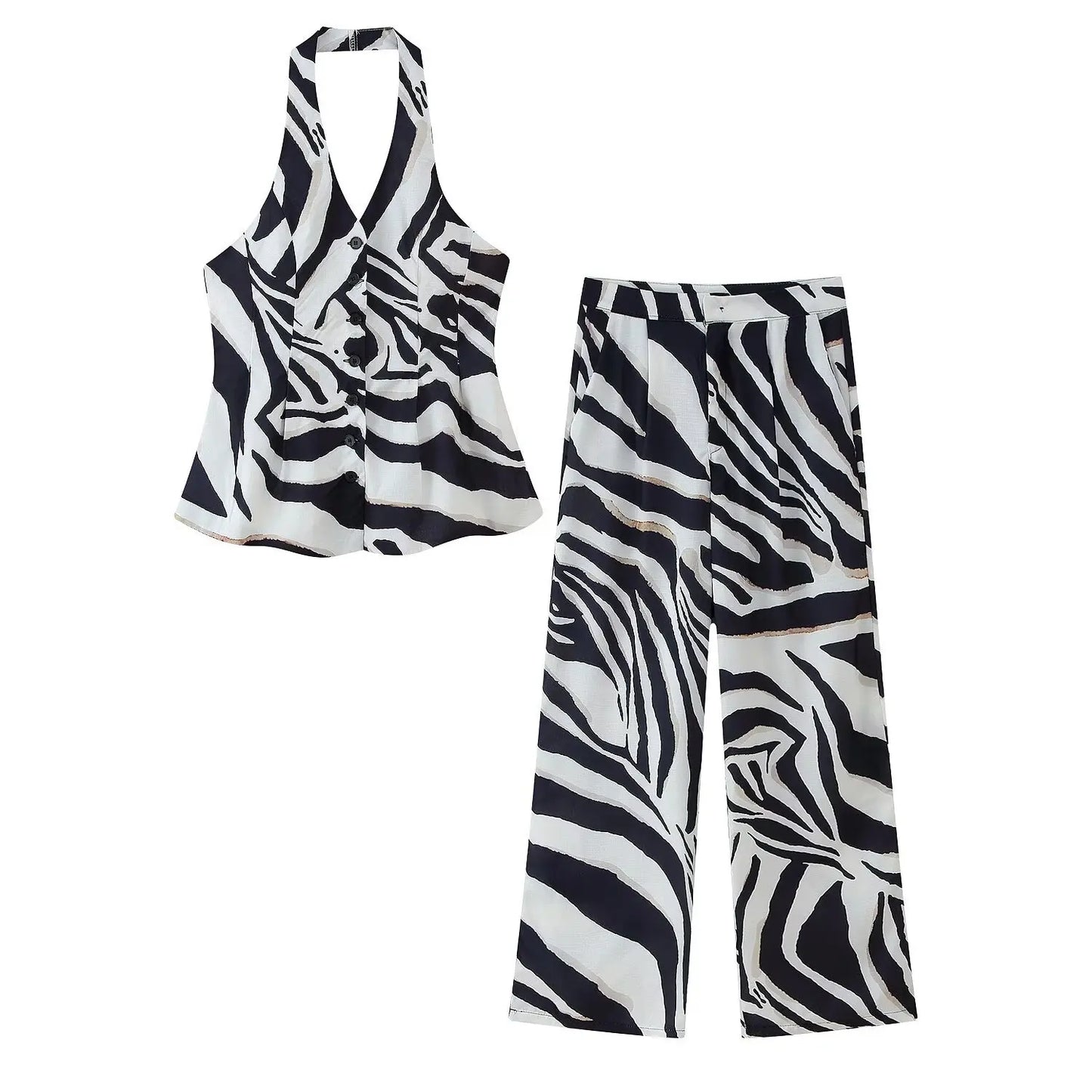 Zebra Print Two-Piece Set