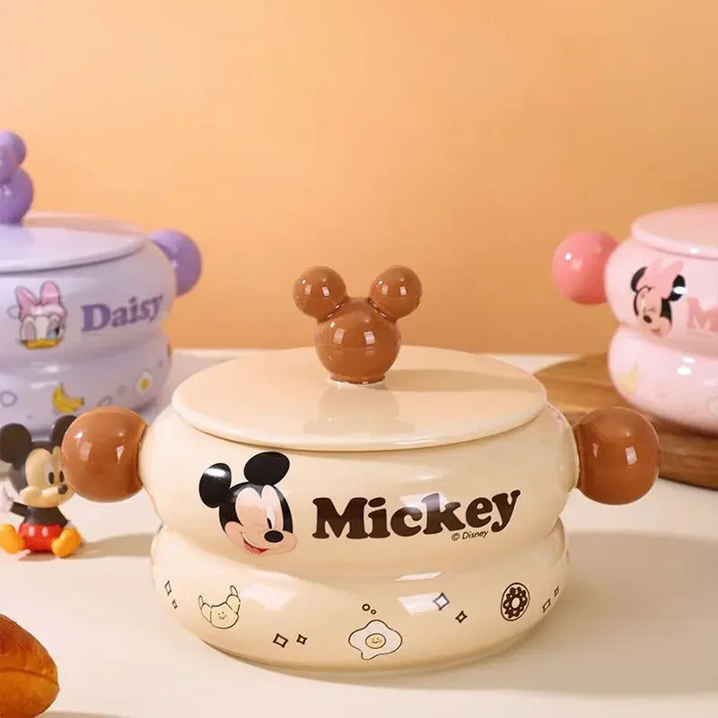 Disney Mickey Minnie Donald Daisy Ceramic Tableware Bowls & Plates Set